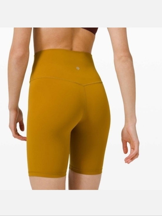 Lululemon Align High Rise Shorts 8" High-Rise Waist Gold Spice Size 18 NEW NWOT - Picture 3 of 11